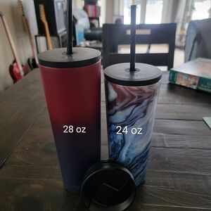 Simple Modern Gradient and Marble Tumblers Set